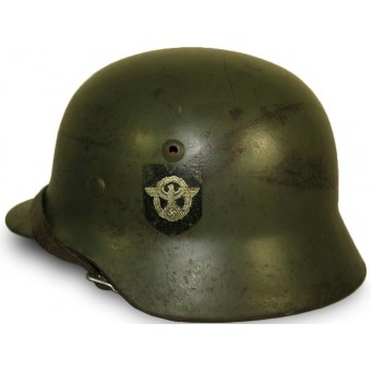 Tedesco M 35 Polizei casco doppia decal. Espenlaub militaria