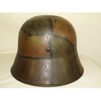 WW 1 getarnter deutscher Helm - Mimikri. Espenlaub militaria