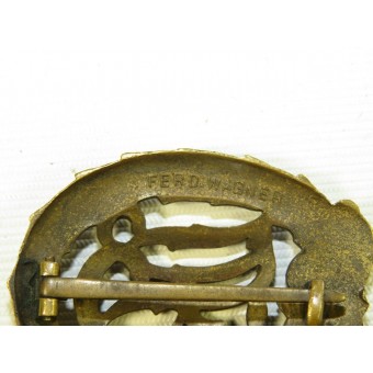 3RD Reich Bronze Grade DRL Sport Badge, Ferdinand Wagner, DRGM 35269. Espenlaub militaria