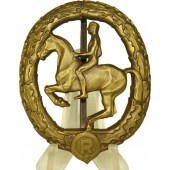 3rd Reich Deutsches Reiterabzeichen Klasse 3 i brons Tyska ryttarmärke brons