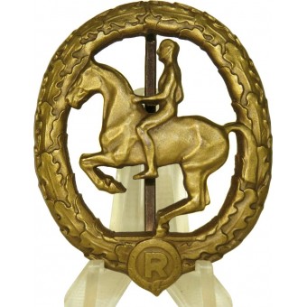 3er Reich Deutsches Reiterabzeichen Klasse 3 en bronce Insignia de jinete alemán bronce. Espenlaub militaria