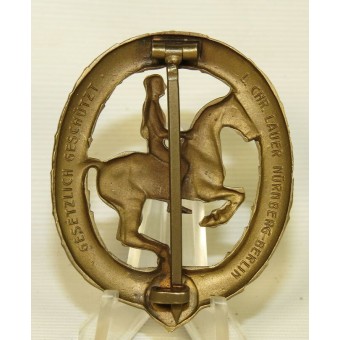 3e Reich Deutsches Reiterabzeichen Klasse 3 in Bronze Duits Ruiters Badge Bronze. Espenlaub militaria