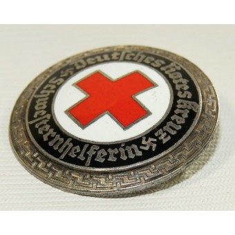 3er Reich Cruz Roja insignia de servicio para ayudante de enfermera. Deutsches Rotes Kreuz. Schwesternhelferin.. Espenlaub militaria