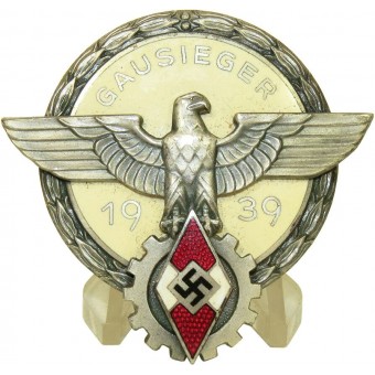 Vencedores Reichsberufswettkampf 1939 GAUSIEGER-HJ BADGE en la competencia comercial nacional. Espenlaub militaria