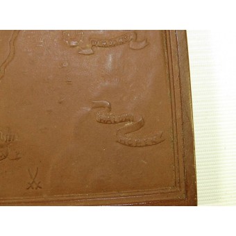 Gedenkplaat van keramiek Demjansk Pocket- Ilmensee, gemaakt door Meisson. Espenlaub militaria