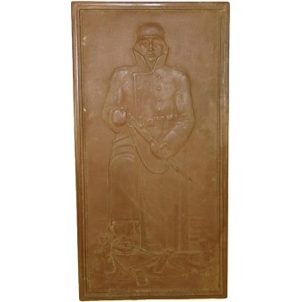 Памятная керамическая доска в честь битвы на озере Ильмень в  Демянском котле. Espenlaub militaria