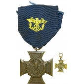 Dekoration för lång tjänstgöring inom tull- och gränsskydd Zollgrenzschutz-Ehrenzeichen i brons