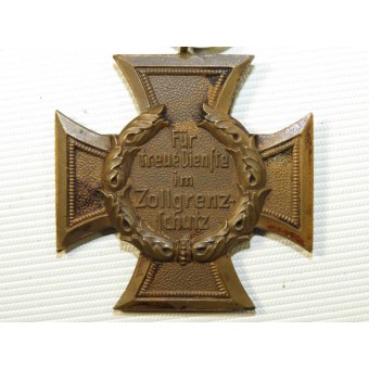 Protection des douanes ou des frontières décoration longue zollgrenzschutz-Ehrenzeichen en bronze. Espenlaub militaria