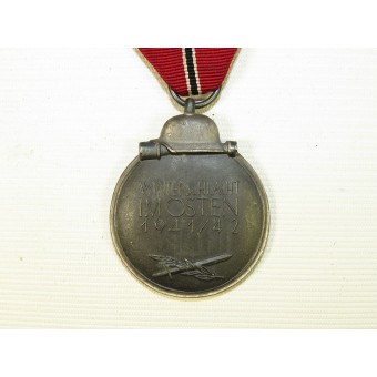 Ostfrontmedaille 1941/42. WIO Medaille, silber/schwarzes Finish. Neuwertig.. Espenlaub militaria