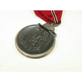 Eastern Front Medal 1941/42. Wio Medaille, zilver / zwarte afwerking. Munt.. Espenlaub militaria