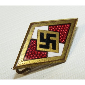 HJ-Mitgliedsabzeichen in Gold mit RZM 15. Ferdinand Hoffstätter-Bonn am Rhein. Espenlaub militaria