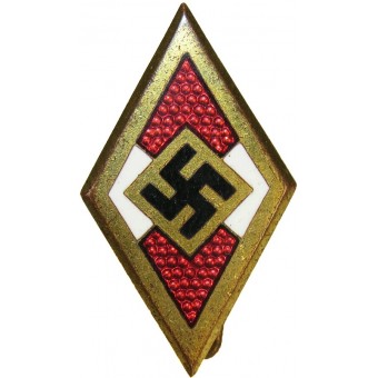 HJ-Mitgliedsabzeichen in Gold mit RZM 15. Ferdinand Hoffstätter-Bonn am Rhein. Espenlaub militaria