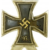Croce di ferro di prima classe 1939 con danni da battaglia.