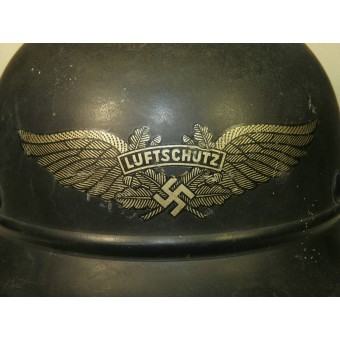 Luftschutz Casco de acero para las fuerzas de defensa contra aviones de 3er Reich. Modelo 1935.. Espenlaub militaria