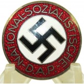 NSDAP Parteimitglied Anstecknadel M1/72 RZM - Fritz Zimmermann, Stuttgart