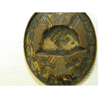 Verwundetenabzeichen in Schwarz. Black wound badge L/58 marked. Espenlaub militaria