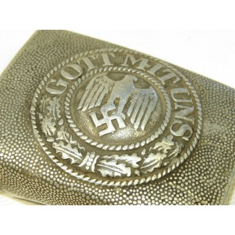 Wehrmacht Heer Gebr Kugel y Fink Ludenscheid aluminio principios de la hebilla GK & F mmarked. Espenlaub militaria