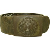 WW2 Wehrmacht Heer or Waffen SS combat belt and buckle. 