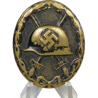 Zwarte wondbadge, Verwundetenabzeichen, messing. Espenlaub militaria