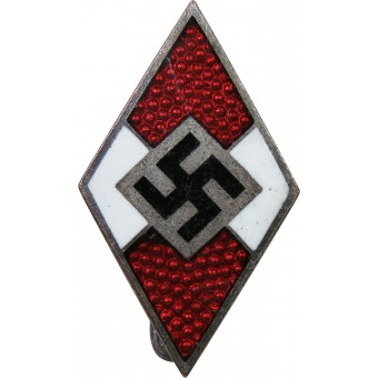 Distintivo membro Hitler Jugend, М 1/128 RZM- Eugen Schmidhäussler-Pforzheim.. Espenlaub militaria