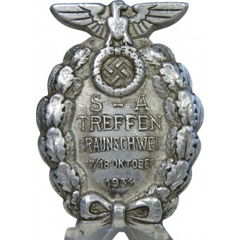Знак слёта штурмовиков СА 17/18 Октября 1931.г, M 1/17 RZM Ассманн. Espenlaub militaria