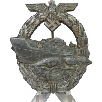 Schnellboot-Kriegsabzeichen 2.Form/ E-Stiefelabzeichen 2.Form, RS.. Espenlaub militaria