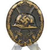 WW2 wound badge in black, brass