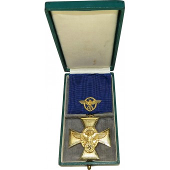 3rd Reich Police Long Service decoration, First class for 25 years. Espenlaub militaria