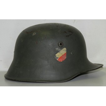 Allemand M1918 à double autocollant casque dacier Wehrmacht. Espenlaub militaria