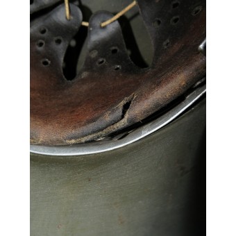 Немецкий стальной шлем М 18 Рогатовка с двумя деталями вермахта. Espenlaub militaria