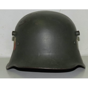 German M1918 double decal Wehrmacht steel helmet. Espenlaub militaria