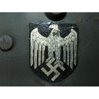 Tyska M1918 dubbla dekaler Wehrmacht stålhjälm. Espenlaub militaria