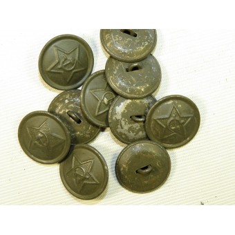 RKKA button for uniforms, steel made and painted in khaki, 21 mm. Espenlaub militaria