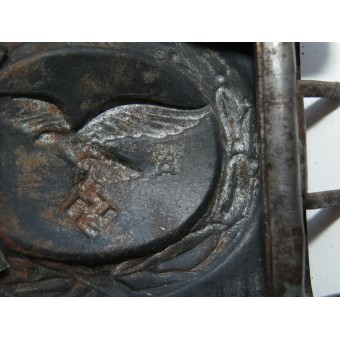 Steel Luftwaffe buckle, marked by HA for Hermann Aurich. Espenlaub militaria