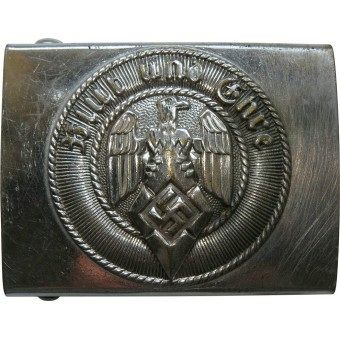 Стальная, никелированная пряжка Гитлерюгенд, Ассманн. Espenlaub militaria