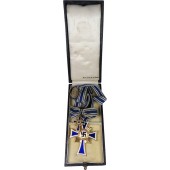 Croix de mère allemande en boîte, 1ère classe avec miniature - Godet & Co