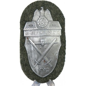 Demjansk 1942 escudo, de acero. Espenlaub militaria