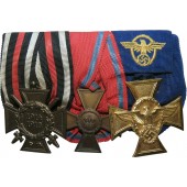 Barrette de médailles pour les fonctionnaires de police du 3e Reich
