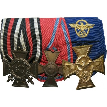 Barra de medallas para oficiales de policía del III Reich. Espenlaub militaria