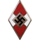 Hitlerjugend-Mitgliedsabzeichen, emailliert m1/105-Hermann Aurich-Dresden.