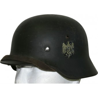 Стальной шлем Вермахта m35 SE 62 с одной декалью, Восточный Фронт. Espenlaub militaria