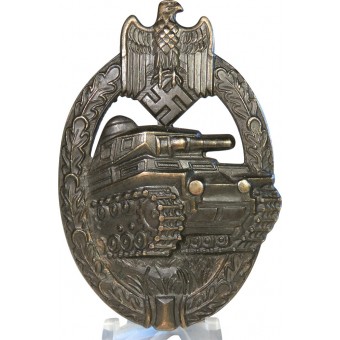 Fine condition PAB-Tank assault badge by Adolf Schwerdt. Espenlaub militaria