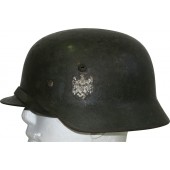 SE 66 double decal Wehrmacht Heer rough sawdust camo helmet