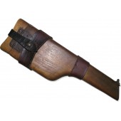 C96 Mauser Besenstiel-Schulterschaft aus der frühen Kriegszeit mit originalem Pistolentasche
