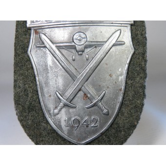 Demjansk 1942 shield, steel. Espenlaub militaria