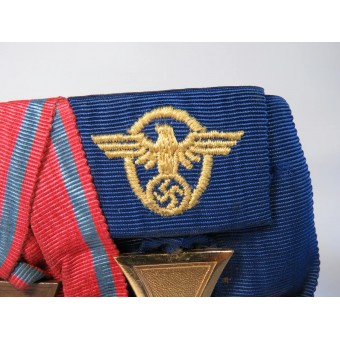 Barrette de médailles pour les fonctionnaires de police du 3e Reich. Espenlaub militaria