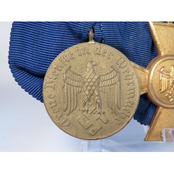 Ordensspange- Medal bar with 12 & 25 years Wehrmacht long service decorations. Espenlaub militaria
