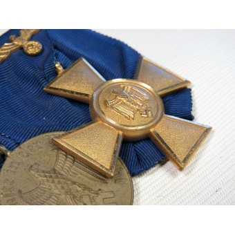 Ordensspange- Ordensspange mit 12 und 25 Jahren Wehrmachtsverdienstabzeichen. Espenlaub militaria