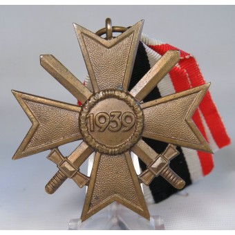 Guerra alemán mérito cruz 1939 (KVK), segunda clase w / espadas. Bronce. Espenlaub militaria