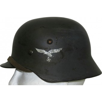E.F 60 double decal Luftwaffe steel helmet in size 53. Espenlaub militaria